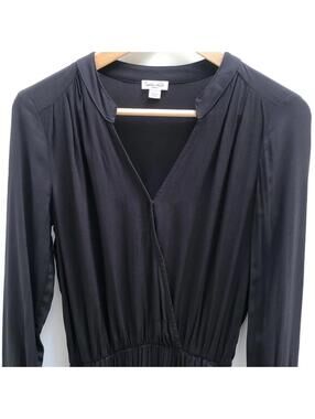 Splendid dress with subtle cross-over top - short length - S - black